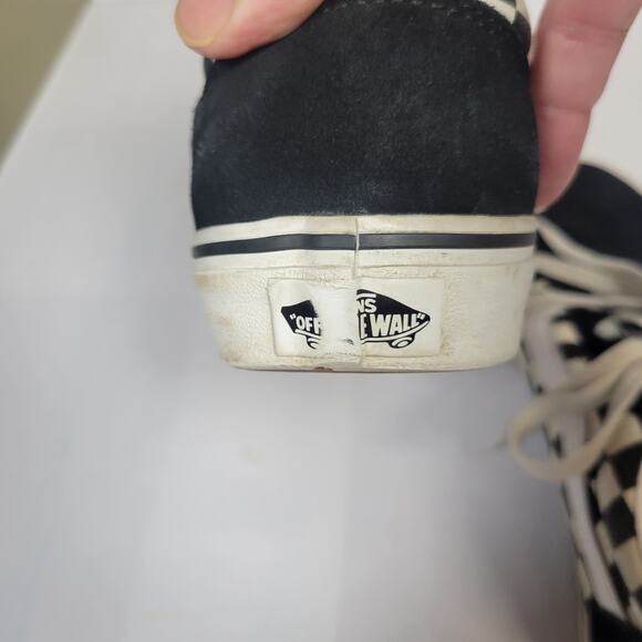 Women's Old Skool Vans Checkered Black & White Sz 8 Off The Wall - Picture 5 of 9